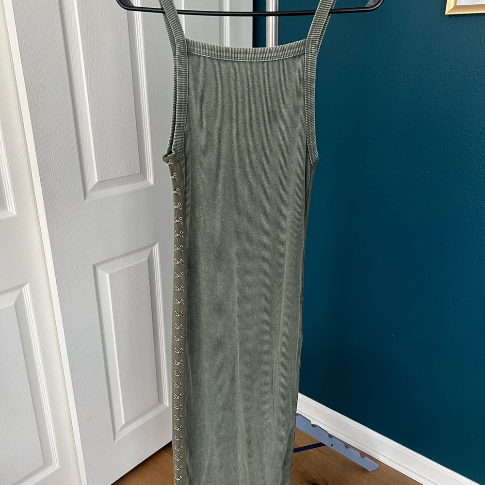 Elegant Olive Green Dress